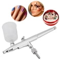 thumbnail image 3 of Dual Action Airbrush Kit Needle Large Capacity Cup Spray Airbrush, Copper Made, Suitable for Artists, with Dual Action Trigger Controls and Safety Locks, 20cc and 40cc Cup, 3 of 7