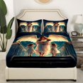 thumbnail image 3 of Erosebridal Ensemble de Draps Filles Ange Grand Lit, Ensembles de Literie Princesse Fée Format Grand Lit 4 Pcs, 3 of 7