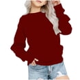 thumbnail image 1 of AherBiu Chandail Molletonné pour Filles à Col Rond, Manches Longues, Chandail à Enfiler pour Tout-Petits, Automne, Décontracté, Coupe Ample, 1 of 7