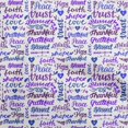 thumbnail image 1 of oneOone Georgette Viscose Medium Purple Fabric Text Sewing Craft Projects Fabric Prints By Yard 42 Inch Wide, 1 of 5