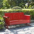 thumbnail image 2 of Crosley Furniture Bates Metal Gliding Patio Sofa in Bright Red, 2 of 7