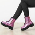 thumbnail image 2 of Unique Bargains Bottines de Combat à Lacets à Plateforme à Bout Rond pour Femmes, 2 of 6