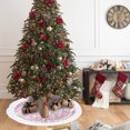 thumbnail image 2 of Jupe de Sapin de Noël 31,49 Po Ronde Rouge Jaune Vert Rose Brun Tissu Décoration des Fêtes pour Base de Sapin, 2 of 6