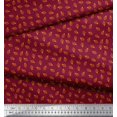 thumbnail image 3 of Soimoi Cotton Poplin Fabric French Horn Musical Instrument Fabric Prints by Yard 42 Inch Wide, 3 of 3