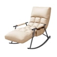 thumbnail image 2 of simhoa Rocking Chair Adjustable Backrest Casual Armchair for Bedroom Camping Office Beige, 2 of 8