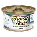 Fancy Feast Pate Salmon & Crevettes, aliments pour chats mouillés 85g