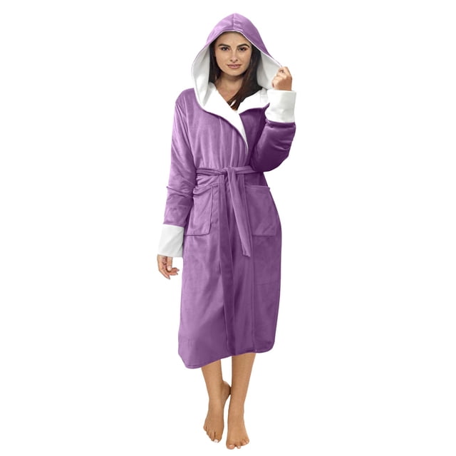 Kcodviy Women Winter Plush Lengthened Fit Leather Jacket Shawl Bathrobe Home Clothes Petite Jackets Long Sleeved Robe Coat