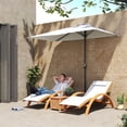 thumbnail image 2 of Outsunny Parasol Demi-Ombrelle de Balcon Extérieur 8 Pi avec 5 Baleines Crème, 2 of 10