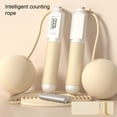 thumbnail image 3 of tredstone PVC Jump Rope Portable Replacement Digital Solid Color Indoor Outdoor Button Control Ergonomic Adjustable Jumping Ropes Yellow 2 in 1, 3 of 9