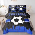 thumbnail image 1 of YST Football Bedding Comforter Set Sports Theme Black Navy Blue Polyester Comforter & Duvet Type, Twin (7 Count), 1 of 4