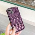 thumbnail image 4 of ORUYROP Designed for iPhone 14 Pro Max Case,Water Ripple Pattern Curly Wave Frame Soft Cute Phone Cover for Men Women Girls（iPhone 14 Pro Max,Purple）, 4 of 7