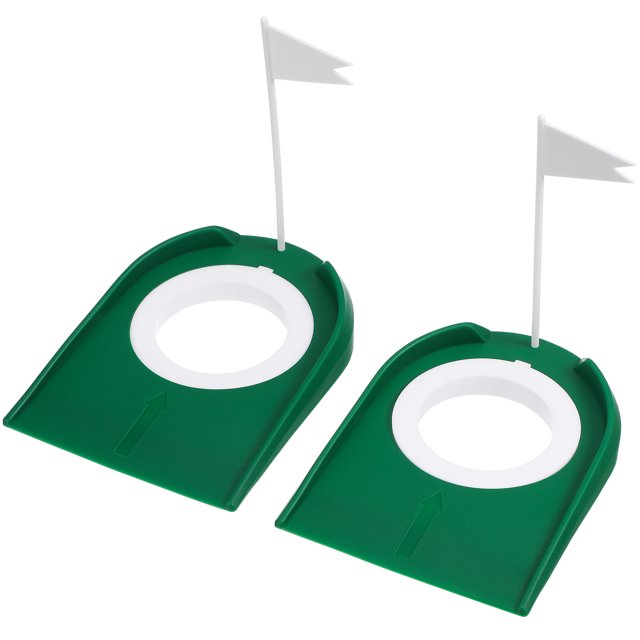 2pcs Golf Putting Cups Indoor Golf Putting Trainer Aids Detachable Putting Practice Discs