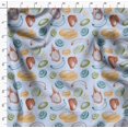 thumbnail image 4 of Soimoi Blue Poly Georgette Fabric Mix Fruits Fabric Prints By Yard 42 Inch Wide, 4 of 6