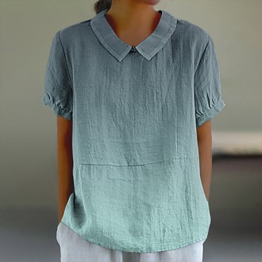 Liquidation d'Économies! BEFOKA T-Shirt pour Femmes Grande Taille, Hauts Blouse d'Été Décontractés pour Femmes, Haut Blouse Chemise Ample à Manches Courtes Raccourcies Imprimé pour Femmes Dames Mode Décontractée