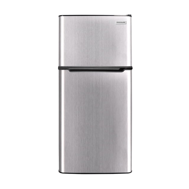 Réfrigérateur Compact à 2 Portes de 4,5 Pi3 Remis à Neuf Frigidaire EFR463-6COM, Design Platine, Réfrigérateur Compact Remis à Neuf avec Fini Platine et Garniture Chromée. Congélateur Pleine Grandeur à Montage Supérieur, Tablettes Coulissantes, Design Affleurant et Poignée de Porte de Style Rétro; Idéal pour Dortoirs, Bureaux Ou Rangement de Boissons.