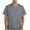 Grey, variant on XUNKUSGA Scrub Tops Soft Stretch Men's V-Neck Top Classic Soild Color Comfortable Scrubs for Men Ultra Soft Fade Resistant Scrub Top with Pockets S-3XL Blue
