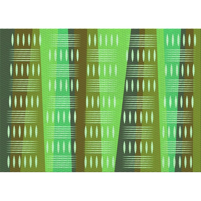 Ahgly Company Tapis Rectangulaire Lavable en Machine Intérieur Vert Transitionnel, 2 Pieds x 4 Pieds