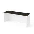 thumbnail image 1 of Bureau étroit sans caisson (72 po larg.) Pro-Concept Plus de Bestar, blanc et gris profond, 1 of 3