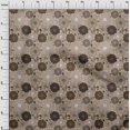 thumbnail image 4 of oneOone Velvet Light Brown Fabric Floral Retro Craft Projects Decor Fabric Printed By The Yard 58 Inch Wide, 4 of 5