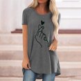 thumbnail image 2 of Pompotops Chemises Mode Décontractée pour Femmes Manches Courtes Tee-Shirt Ample Tunique Blouse, 2 of 4