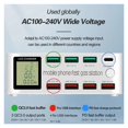 thumbnail image 4 of 100W 8 Port Smart LED Display Multi USB Charger Station PD 18W+QC3.0 Fast Charging Adapter Station ,Easy to Use, 4 of 6