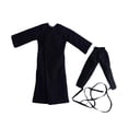 thumbnail image 4 of FashionCha 2 Pieces Miniature Figure Coat Action Figure Clothes Costume Accessory Trench Coat Mid Length Jacket Cloth Material Suitable for Tabletop Gaming Model Dioramas black, 4 of 8