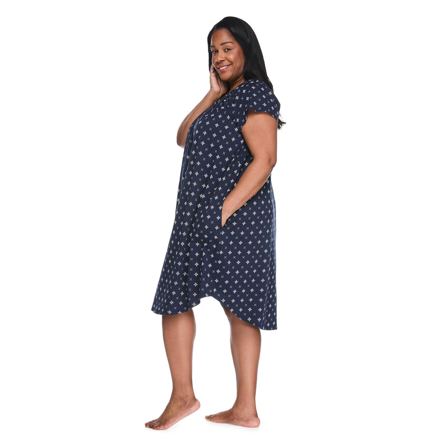 Chemise de nuit imprimée Iyla Plus pour femmes