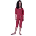 thumbnail image 1 of Moomaya Ensemble de Nuit Uni pour Femmes avec Capri en Coton, 2 Pcs de Chemises de Nuit, 1 of 5