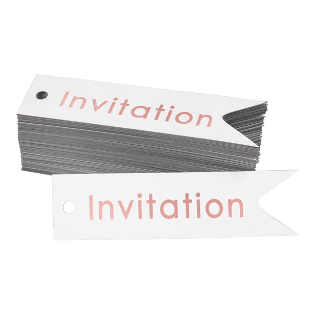 Inkdotpot Real Rose Gold Foil Invitation Party Tags Favor Hang Paper Tags 50 Pieces