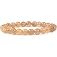 thumbnail image 1 of Bracelet Extensible Unisexe en Quartz Rutilé Doré Naturel avec Perles Rondes de 8 mm 7 Pouces, 1 of 2