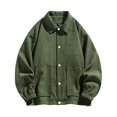 thumbnail image 1 of RXIRUCGD Manteau à Capuche Décontracté pour Homme, Coupe Ample, Uni, à Manches Longues, Sans Capuche, Manteaux Décontractés, Vert Armée, Taille : M, 1 of 6