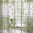 thumbnail image 4 of Bargain Violete Peony Sheer Curtain Window Voile Drape Valance 1 Panel Fabric, 4 of 9