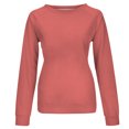thumbnail image 4 of Yuyuzo 2023 Automne Chandail Sportif Uni pour Femme Décontracté Ample à Col Rond Raglan à Manches Longues Chandail Tunique Hauts Rouge Melon D\'eau A1, 4 of 5