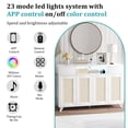 thumbnail image 4 of AKDSteel 2 Drawers Rattan Cabinet with Power Outlet and LED Light, Boho Sideboard Buffet with 4 Door, Accent Storage Cabinet with Adjustable Shelve for Living Room, Dining Room, Hallway, Console, 4 of 8