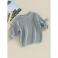 thumbnail image 3 of FAROOT Chandail d'Automne pour Tout-Petit Bébé, Tricot Uni à Manches Longues et Col Rond, 3 of 9