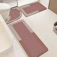 thumbnail image 2 of Ohufall 47in 3 Piece Bathroom Mat Set Rubber Back Non Slip Super Absorbent Washable For Home Hotel Shower, 2 of 9