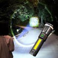 thumbnail image 4 of Boovnll Flashlight, Led Flashlights High Powered Super Bright Flashlight Rechargeable 4 Modes Lights with Side Light for Emergency Outdoor Home Camping Hiking Gift, Rechargeable Flashlights, 4 of 9