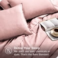 thumbnail image 4 of Bare Home Ensemble Literie Chinée 7 Pcs, Grand Lit Double, Rose Chiné, 4 of 5