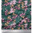 thumbnail image 1 of Soimoi Poly Georgette Fabric & Orchids Floral Print Fabric by The Yard 42 Inch Wide, 1 of 3