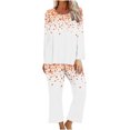 thumbnail image 1 of TIMIFIS Pyjamas de la Saint-Valentin pour Femmes Ensembles de Pyjamas pour Dames Décontractés Manches Longues Mignon Imprimé Cœur Col Rond Hauts Décontractés avec Pantalons Ensembles de Pjs, 1 of 3