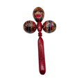 thumbnail image 3 of HILABEE Maraca Professional Triple Head Wood with Clear Sound Hand Percussion Rattle Red, 3 of 9