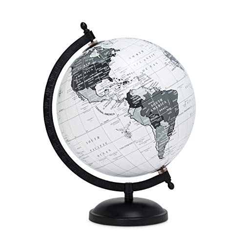 Abbott Collection 57-LATITUDE-19 Globe on Stand, Black/Grey