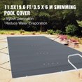 thumbnail image 3 of KFFKFF Safety Cover for 10.5x18.6ft Rectangular Inground Pools, Includes Drain Holes, Mesh Design for Pools, PVC Material for Winter Protection, in Dark Grey, 3 of 9