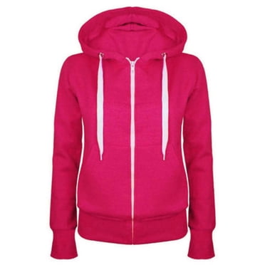 UPPADA Womens Basic Hoodies Solid Color Zip up Hoodies Fashion Casual Slim Hooded Sweatshirts Long Sleeve Shirts Fleece Linen Pullover tops with Pockets Womens Hoodies Zip up Clearance