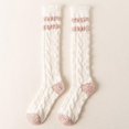 thumbnail image 2 of Winter Stocking Stocking Lady Stocking Striped Candy Coloured Coral Stocking With Thick Warm Floor, 2 of 5