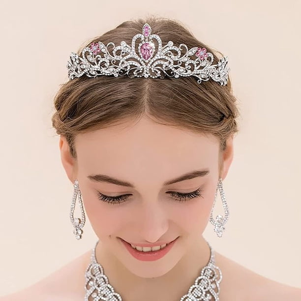 1576 20 Pcs Crystal Tiara Crowns Princess Crown Crown with Combs Rhinestone 20 Pcs Crystal Tiara Crowns Princess Crown for Women Crown  main image 2