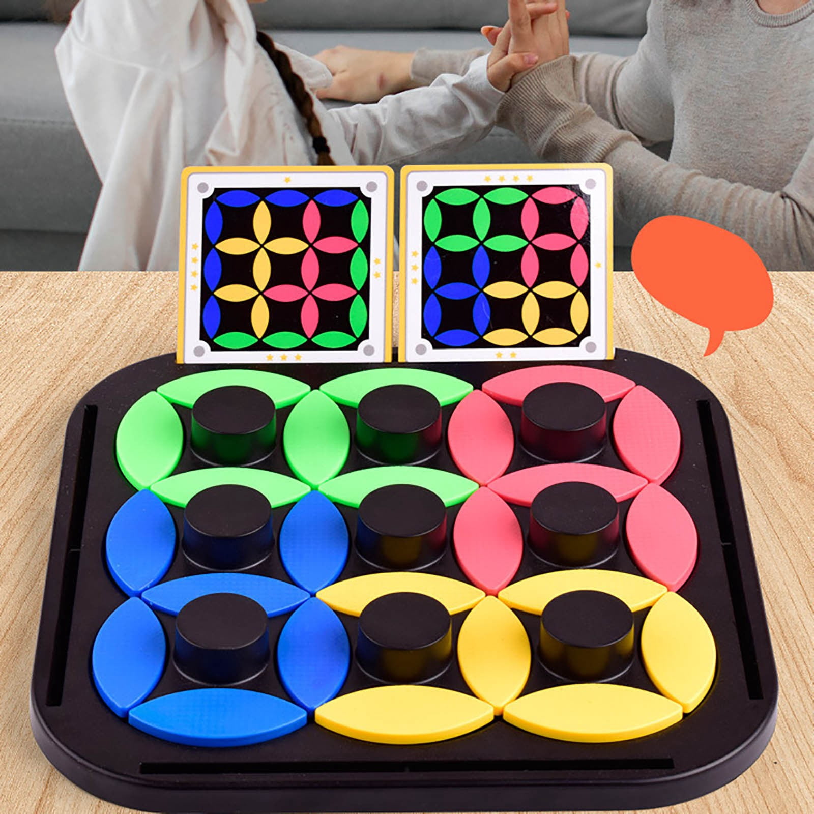 Fufafayo Rotating Leaf Chess Game, Children'sIntelligence Puzzle Board Game, Logical Thinking Card Game, EducationalToysforKids, Family Strategy Game for Bedroom Living Room