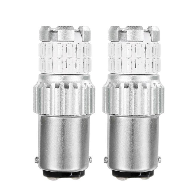 DYNWAVECA Ampoules Stroboscopiques Clignotantes pour Queue de Voiture pour Lampe Halogène, Applications Larges, Structure Étanche IP68 - Red BAY15D