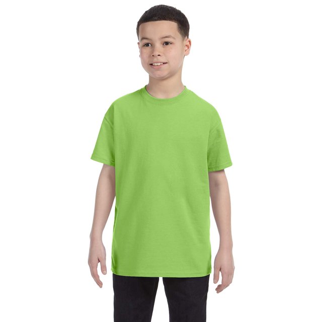 Jerzees Big Boy's Rib Collar Tear Away Label T-Shirt, Style 29B