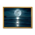 thumbnail image 1 of Designart Super Moon Over The Sea I Framed Wall Art, 1 of 4